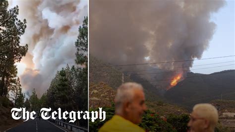 Fire rages in Tenerife as villages evacuated