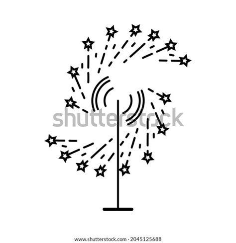 Fireworks Icon Catherine Wheel Firework Sparkles Stock Vector (Royalty Free) 2045125688 ...