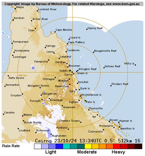 512 km composite Cairns Radar