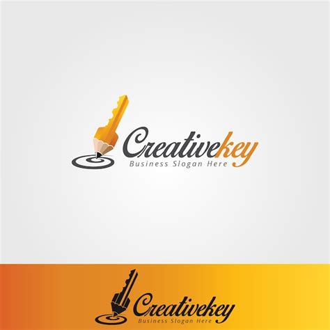 Premium Vector | Creative key logo template