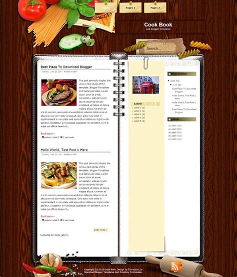 Food, Recipe Blog Website Templates & Themes | Free & Premium | Free ...