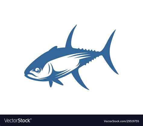 Tuna fish logo design template silhouette tuna Vector Image