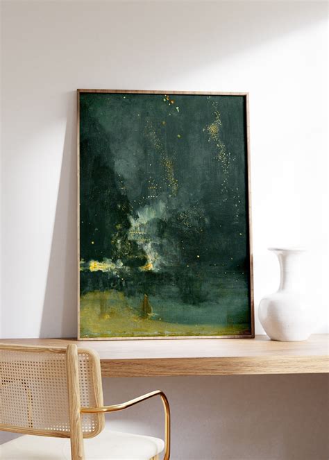 Nocturne in Black and Gold Print, James Whistler Art, Antique Painting ...