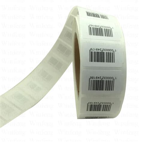 10000pcs Custom Barcode Printed Alien RFID Tags RFID Paper Roll Labels Small Size UHF RFID Tags ...