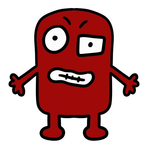 cartoon red monster on a white background 30226639 Stock Photo at Vecteezy