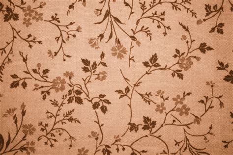 Brown Floral Print Fabric Texture – Photos Public Domain