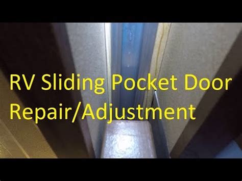 Repair or adjust RV camper sliding pocket door - YouTube