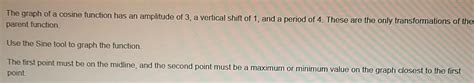 Solved The graph of a cosine function has an amplitude of 3, | Chegg.com