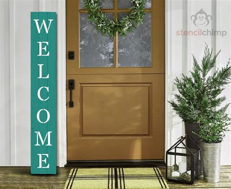 Welcome Stencil, Welcome Door Stencil, Vertical Sign Stencil, Tall ...