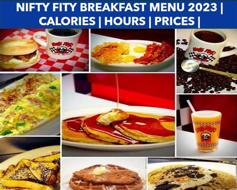 Nifty fifty Breakfast Menu February | Prices | Calories | Hours