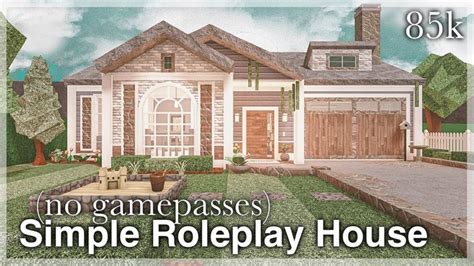 Simple Roleplay House Speedbuild (No Gamepasses) - Small House Layout