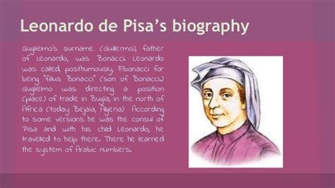 🎉 Fibonacci biography. Leonardo of Pisa (Fibonacci): Biography, Facts & Accomplishments. 2019-02-17