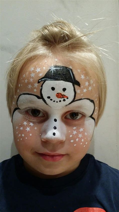 Full Face Snowman Face Paint Schminken Facepaint Kinderschminken ...