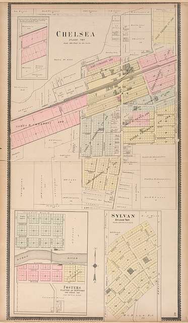 M. M. Dickson & Co's township and sectional pocket map of Washtenaw County, Michigan. - PICRYL ...