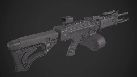 Negev NG7 Light Machine Gun - 3D Model by yn-delmund