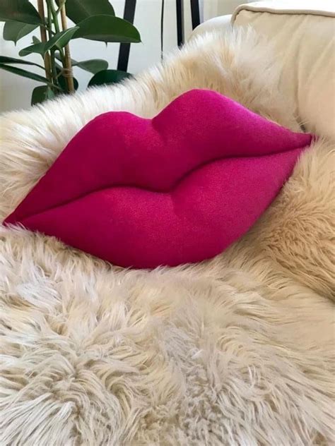 Pink lip pillow | Hot pink room, Hot pink bedrooms, Hot pink lips