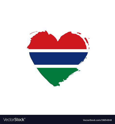 Gambia flag Royalty Free Vector Image - VectorStock