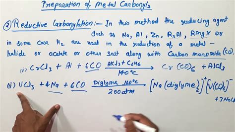 Preparation of metal carbonyls - YouTube