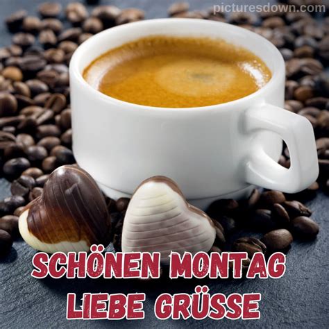 Liebe grüsse montag bild Kaffee