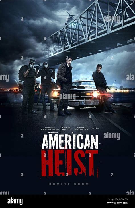 ADRIEN BRODY, HAYDEN CHRISTENSEN POSTER, AMERICAN HEIST, 2014 Stock ...