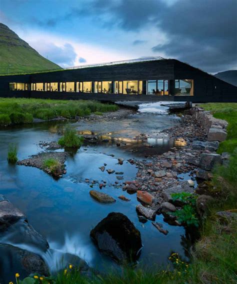 henning larsen completes green-roofed town hall in the faroe islands