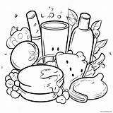 Food And Drink Coloring Page 34113 26969 sketch template