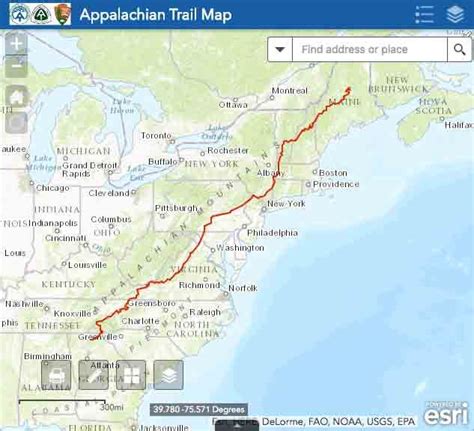 Interactive Map - Appalachian Trail