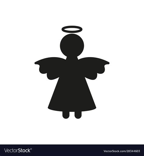 Icon angel simple Royalty Free Vector Image - VectorStock