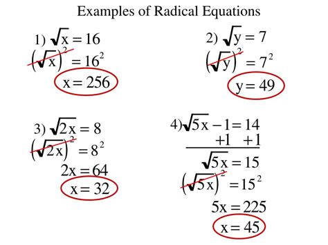 PPT - Ch 10.3 Solving Radical Equations PowerPoint Presentation, free ...