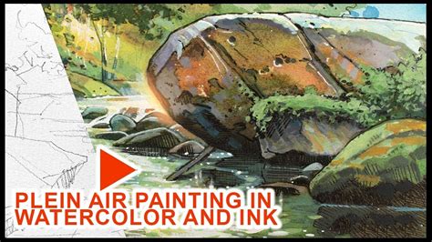 Plein Air Watercolor and Ink Painting Tutorial - YouTube