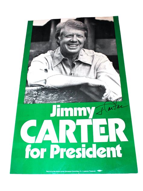 Signed Jimmy Carter Campaign Poster – Collecting the News