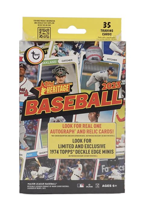 2023 Topps Heritage MLB Baseball Trading Cards Hanger Box - Walmart.com