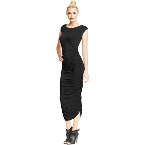 Rachel Rachel Roy Ruched Dress in Black | Lyst