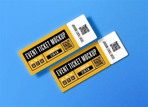 Free Paper Concert / Event Ticket Mockup PSD Set - Good Mockups