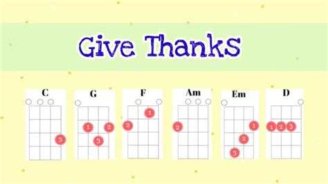 Give Thanks ~ Ukulele Cover with Lyric & chords - YouTube