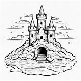 Sandcastle Coloring Pages – Coloring Corner sketch template