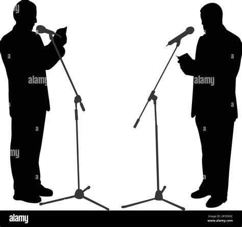 silhouettes of men public speaking - vector Stock Vector Image & Art - Alamy
