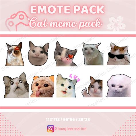 Cat Meme Emotes Package for Twitch 112x112, 56x56, 28x28, Twitch ...