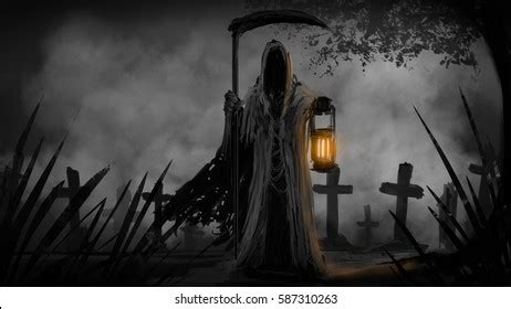 3,782 Grim Reaper With Graveyard Images, Stock Photos & Vectors ...