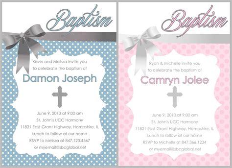 New Baptism Invitations – Ellery Designs