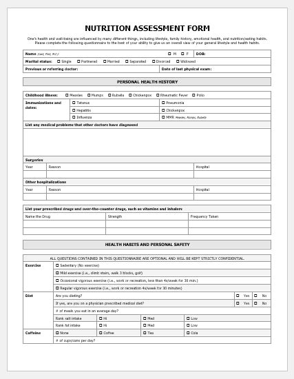 Nutritional Assessment