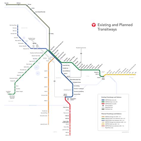 Minneapolis Light Rail Route Map