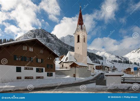 Alpine Church stock image. Image of peak, pines, outdoors - 58404645