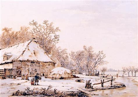 Winter landscape with farm - Jacob van Strij - WikiArt.org