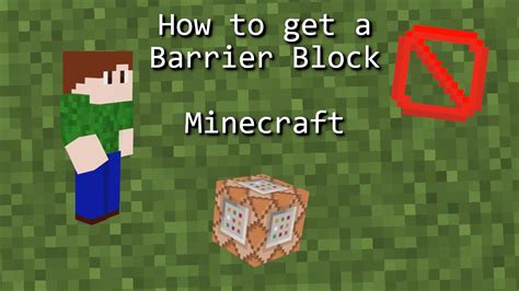 How to get a Barrier Block - Minecraft - YouTube