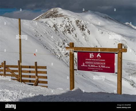 Sign at the top of Peak 6, Breckenridge Ski Area, Breckenridge ...