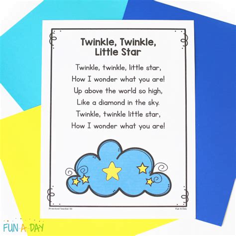 Free Twinkle Twinkle Little Star Printable Sequencing Cards - Fun-A-Day!