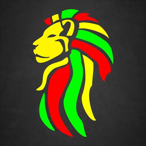 Rasta Sticker Decal Reggae Lion Of Judah Yellow Face Beach Tropical Island | eBay