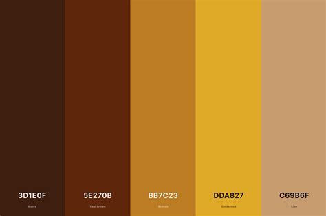 20 Brown Color Palettes With Names And Hex Codes –, 52% OFF