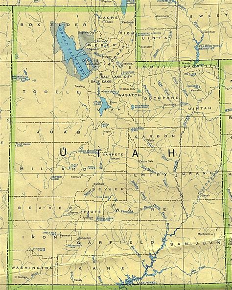 Map Of Utah - States And Cities Maps